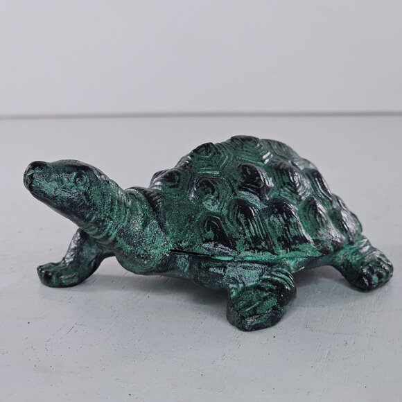 Andrea By Sadek Turtle Figurine Brass Bronze Colored India - Picture 8 of 8